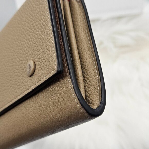 Céline Beige Large Flap Wallet in Grained Calfskin - Picture 9 of 17